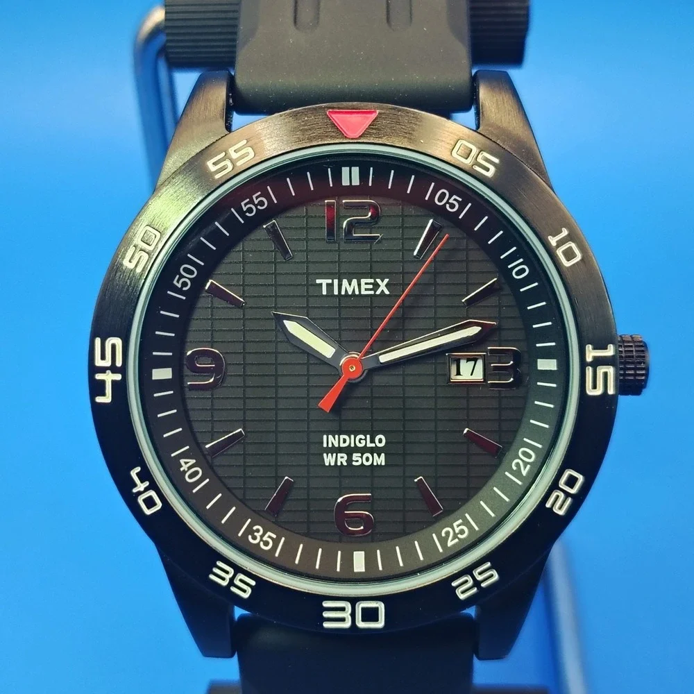 Vintage 2007 Timex Expedition Sport Indiglo 42mm Mens Quartz Watch‎ Mint Cond.